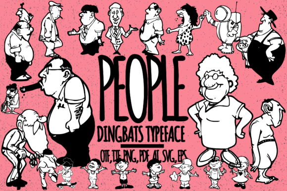 People Cartoon Font - Featured Image
