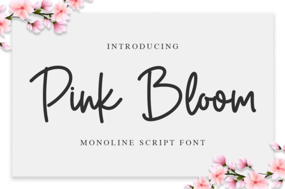 Pink Bloom Font - Featured Image