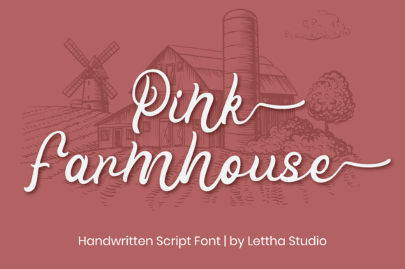 Pink Farmhouse Font - Featured Image