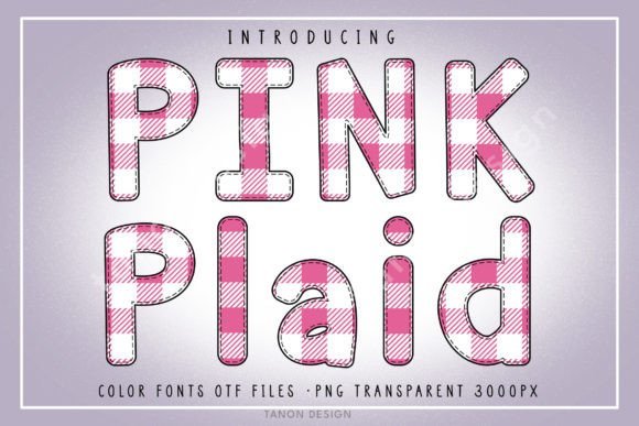 Pink Plaid Font - Featured Image