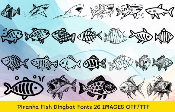 Piranha Fish Font - Featured Image