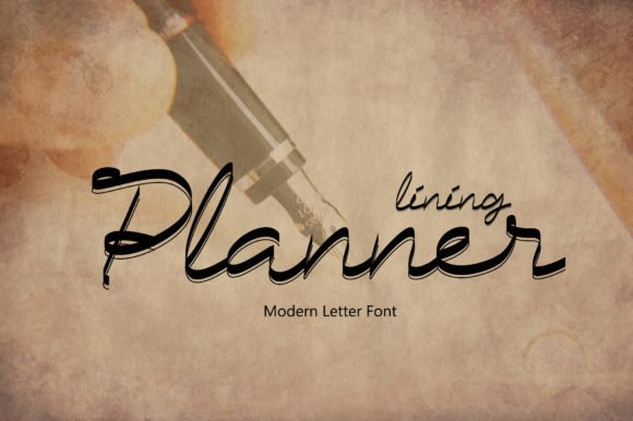 Planner Lining Font - Featured Image