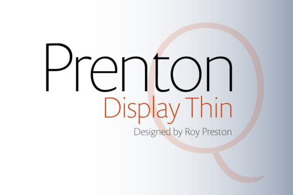 Prenton Display Thin Font - Featured Image