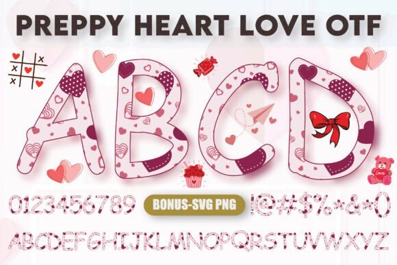 Preppy Heart Love Font - Featured Image