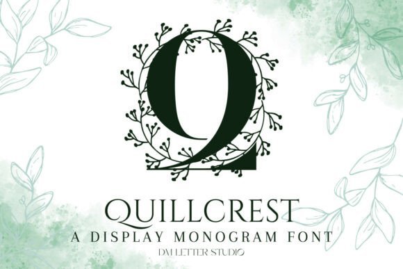 Quillcrest Monogram Font - Featured Image