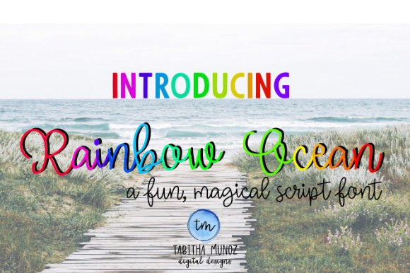 Rainbow Ocean Font - Featured Image