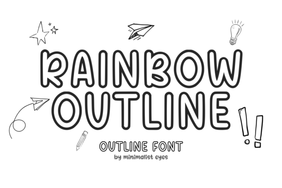 Rainbow Outline Font - Featured Image