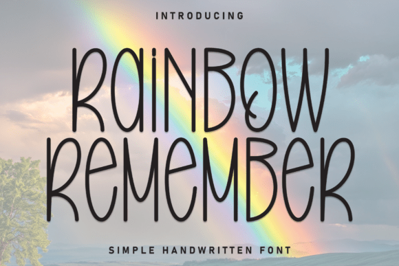 Rainbow Remember Font - Featured Image