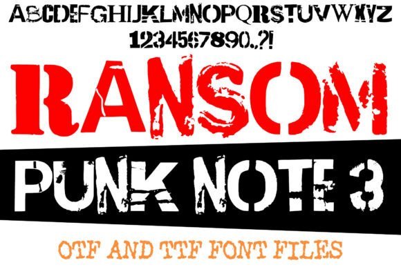 Ransom Punk Note 3 Font - Featured Image