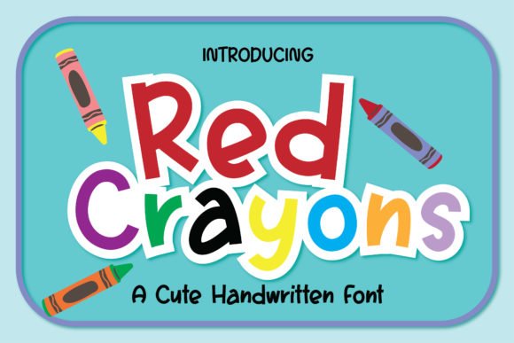 Red Crayons Font - Featured Image