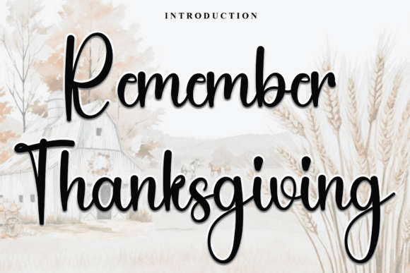 Remember Thanksgiving Font - Featured Image
