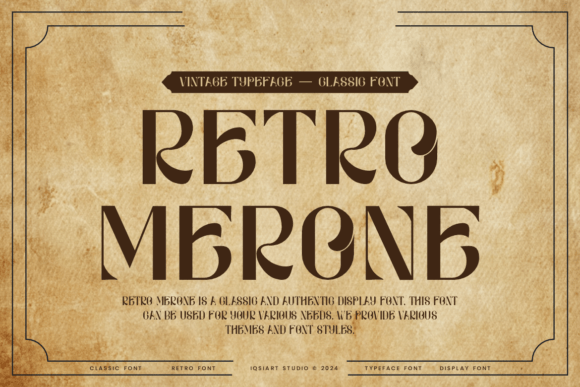 Retro Merone Font - Featured Image