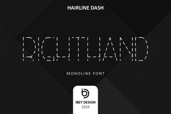 Right Hand Hairline Dash Font - Featured Image