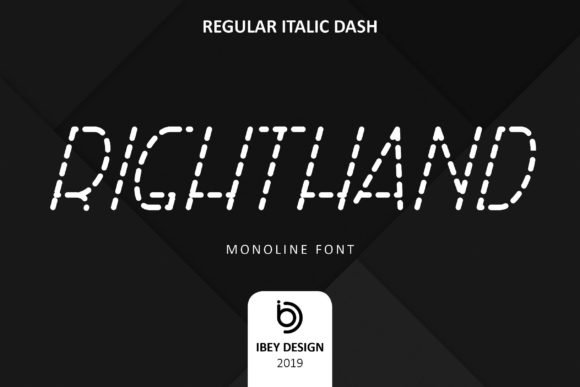 Right Hand Italic Dash Font - Featured Image