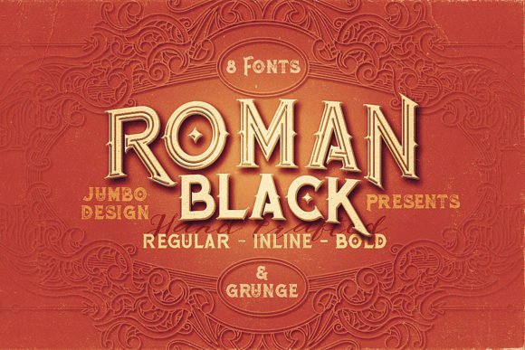 Roman Black Family Font - Featured Image