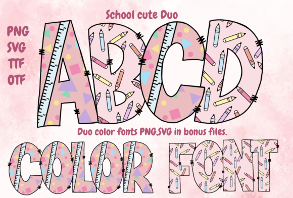 School Cute Duo Font - Featured Image