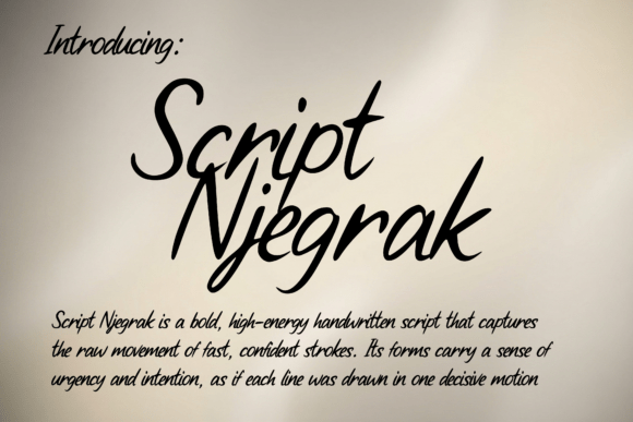 Script Njegrak Font - Featured Image