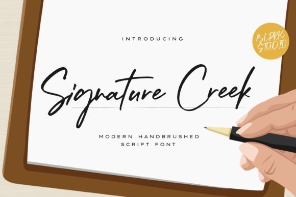 Signature Creek Font - Featured Image