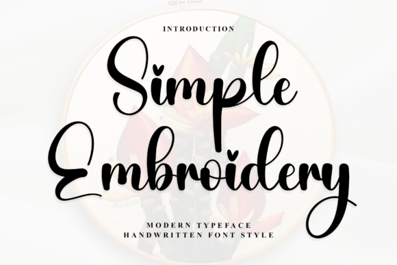 Simple Embroidery Font - Featured Image