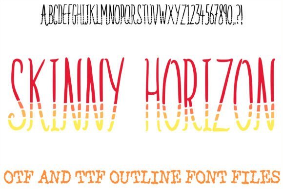 Skinny Horizon Font - Featured Image