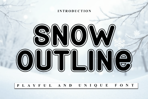 Snow Outline Font - Featured Image