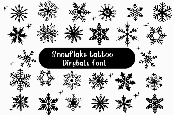 Snowflake Tattoo Font - Featured Image
